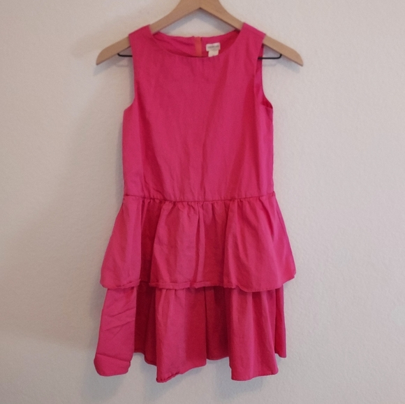 Crewcuts Other - Crewcuts 10 Dress Pink Sleeveless Ruffle Tiered Summer J Crew